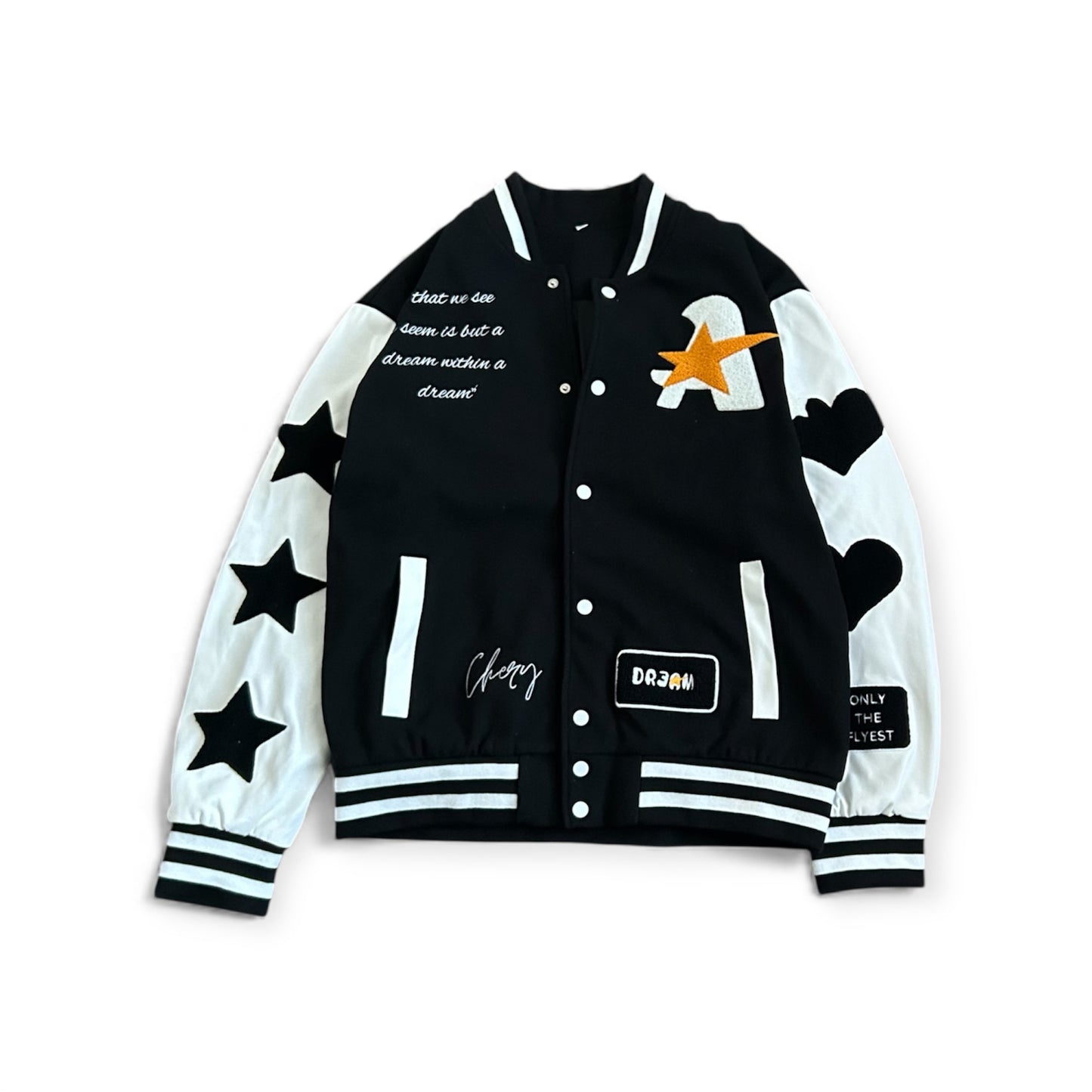 Black DR3AM Varsity Jacket