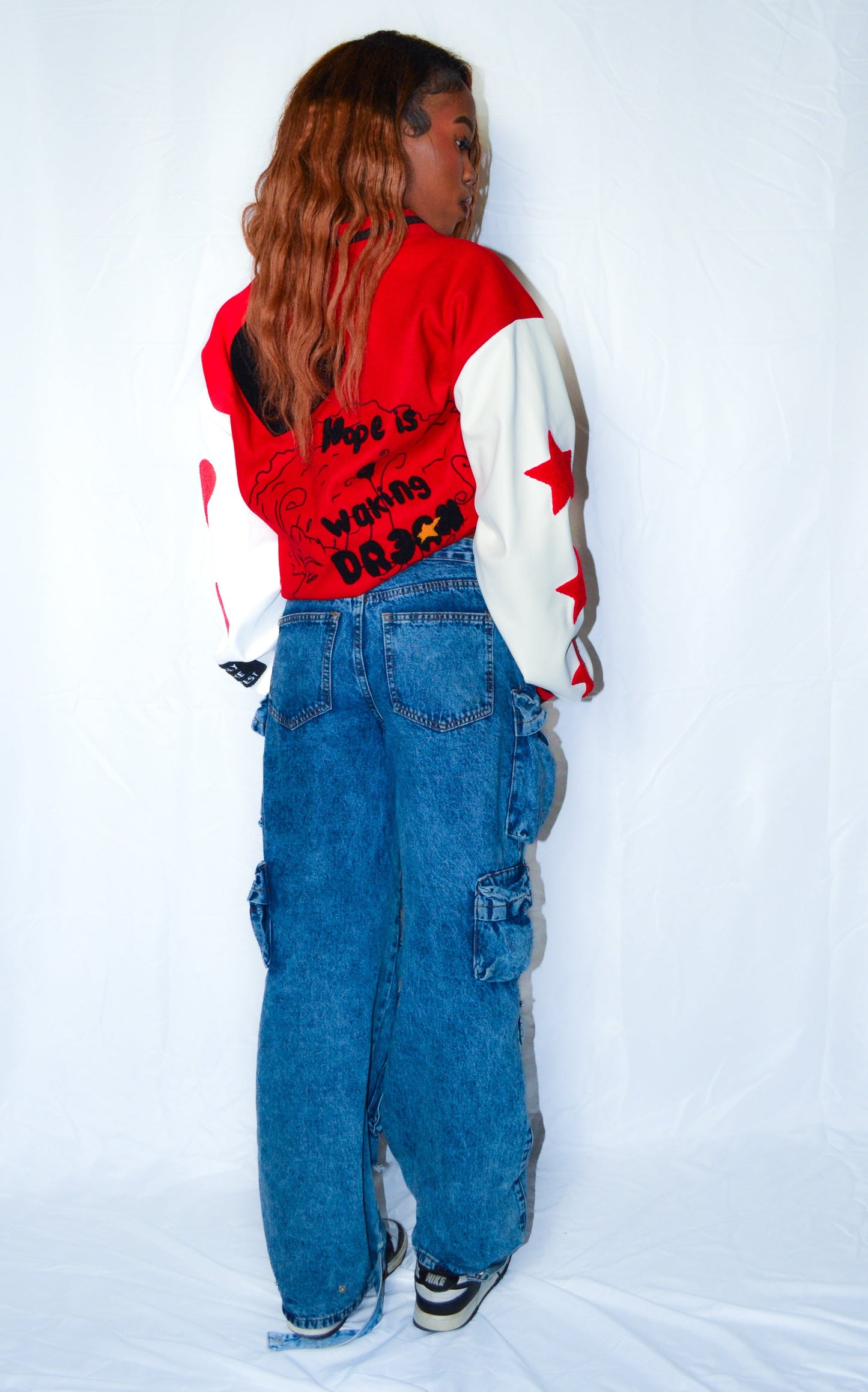 Red DR3AM Varsity Jacket